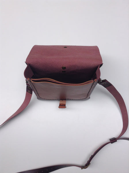Brownish Crossbody Purse Bag-Full Grain Small Shoulder Bag