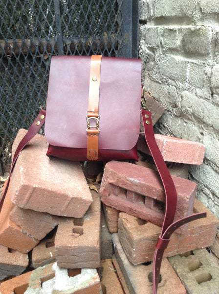 Brownish Crossbody Purse Bag-Full Grain Small Shoulder Bag