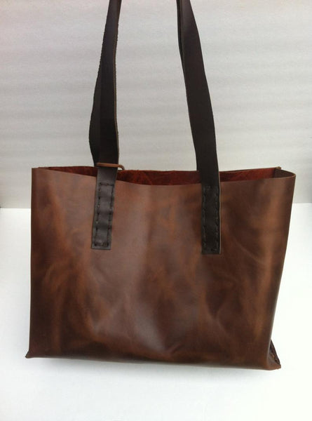 Brown Leather Tote Bag For Women-Custom Leather Tote Bags