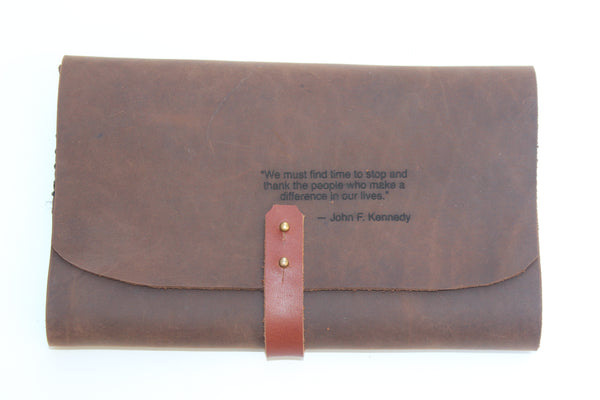 Distressed Brown Notebook Cover