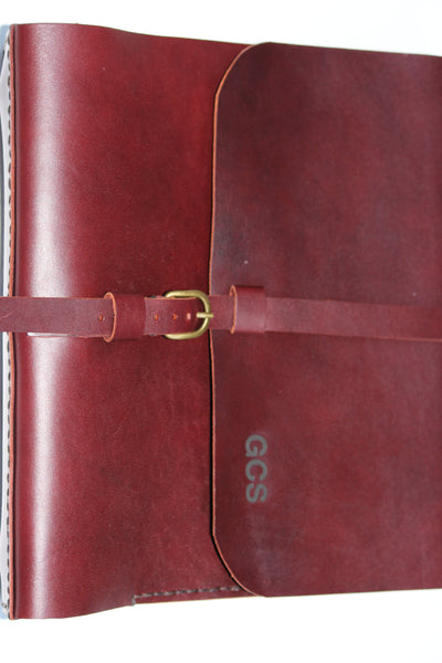 Burgundy Leather 3-Ring Binder/1.5" Ring Binder Portfolio