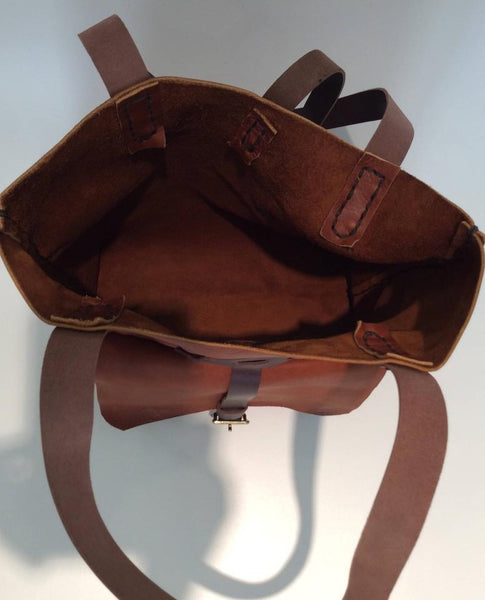 Custom Leather Tote Bag-Brown Leather Tote Bag For Women