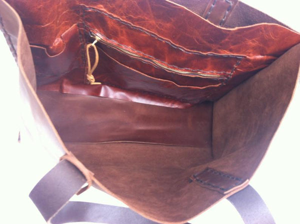 Brown Leather Tote Bag For Women-Custom Leather Tote Bags